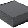 Aluminum RF enclosure, (L x W x H) 220 x 191 x 68 mm, black, IP54, 1457U2201EBK