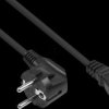 SK0130-S010 Safety plug type E+F to cold-device power socket C13, black, 1 m