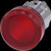 Light attachment, illuminable, waistband round, red, mounting Ø 22.3 mm, 3SU1051-6AA20-0AA0