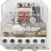 Current-surge relay, 1 Form A (N/O) + 1 Form B (N/C), 12 VAC, 10 A, 250 V, 400 W, 26.03.8.012.0000