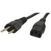 Power cord, Switzerland, plug type J, straight on C19 socket, straight, H05VV-F3G1.5 mm², black, 2.5 m, 23G-H05VVF3G150-C19/2,50