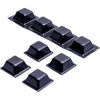 Enclosure feet, square, PUR, black, 4STÜCK F ZU DELTA-BOX, package with 4 pieces