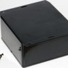 ABS enclosure, (L x W x H) 120 x 120 x 59 mm, black (RAL 9005), IP54, 1591UF2SBK
