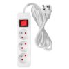 Listwa zasilająca 3 gniazda 5m, 3x1.5mm2, biały, ON/OFF 90-180