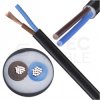 Kabel mieszkaniowy OMY / H03VV-F 2x0,5mm2 czarny 300/300V giętki linka Elektrokabel