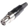 Hicon HI-XMCF3 Mini XLR Socket 3 Pins Silver Straight 1 Pc