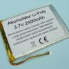 2400mAh 3,7V Li-PO 3-PIN 100x70x3mm