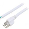 Kabel: 3X14awg, Nema 5-15 (B) Wtyk, 3,5M, 13A Lt202 3X14awg 105E.C 3.5M Wht
