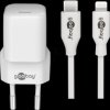 61084 USB (PD) charger, 5-12 V, 3 A, 20 W, Lightning, white