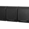 Hermes gniazdo hermetyczne 3x2P+Z schuko z/u 16A IP44 czarne