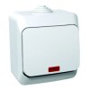 Cedar Plus Łącznik jednobiegunowy 16AX IP44 z podświetleniem biały WDE000514