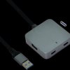 12991124 USB 3.0 four-port hub, 2x USB-A, 2x USB-C, 5-m connection cable