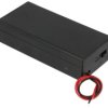 Koszyk baterii; A-KB18650; 2x18650; z przewodem; z wyłącznikiem; z pokrywą; pojemnik; czarny; 18650