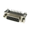 Gniazdo D-Sub żeńskie DB15 15-pin kątowe do PCB z zatrzaskami snap-in Connfly