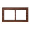 Deco Ramka Podwójna - Drewno (Orzech Amerykański) Orzech Amerykański Drd-2E