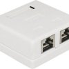 Gniazdo sieciowe Delock 86269 86269, CAT 6, 2 Porty, biały