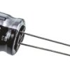 Kondensator 330 μF 63V dc Promieniowe, Otwór przelotowy Panasonic Przewód promieniowy roztaw: 5 mm EEUEB1J331
