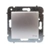 CARLA Gniazdo pojedyncze z/u IP44 z klapką z przesłonami srebrne 1736-16
