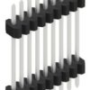 Pin header, 9 pole, pitch 1.27 mm, straight, black, SLVW61179Z