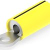 Insulated ring cable lug, 1.04-2.62 mm², AWG 16 to 14, 3.68 mm, M3.5, yellow, 35634