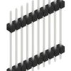 Pin header, 10 pole, pitch 2.54 mm, straight, black, 10127394