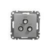 SEDNA DESIGN & ELEMENTS Gniazdo antenowe TV/SAT/SAT końcowe (4dB) srebrne aluminium SDD113481S SCHNEIDER ELECTRIC