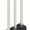 Pin header, 3 pole, pitch 2.54 mm, straight, black, 10048629