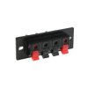 Gniazdo głośnikowe ze złączami zaciskowymi, 4-pin, prostokątne 64x19mm