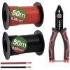Quadrios 23CW027 Stranded Wire Set 0.25mm² Black/Red with Wire Cutter