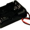 Battery holder for micro cell, 3 cells, chassis mounting, BH3AAAW