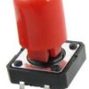 Tact Switch 12x12mm z nasadką czerwony