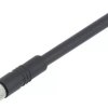 Sensor actuator cable, M5-cable socket, straight to open end, 3 pole, 5 m, PUR, black, 1 A, 77 3550 0000 40003-0500