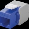90688 Keystone module Cat.6a UTP, RJ45 socket / LSA, blue