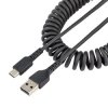 Kabel USB Złącze A USB A Złącze B USB C dł. 1m Wytrzymały kabel ładujący z USB-A na USB-C USB 2.0 kolor: Czarny