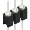 Pin header, 3 pole, pitch 2.54 mm, straight, black, 10040109