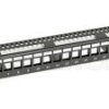 Patch panel keystone, 24-portowy, 1U, 19