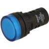 Kontrolka; AD16-22DS/B-230VAC; 22mm; podświetlenie LED 230V; niebieski; śrubowe; czarny; IP40; 38mm; Onpow; RoHS