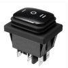 Przełącznik kołyskowy KCD4-B 16A 250V on-off-on czarny hermetyczny IP65