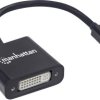 adapter Mini DisplayPort Manhattan Manhattan Aktiver Mini-DisplayPort auf DVI-I-Adapter 4K@30Hz schwarz 152549, 15.00 cm