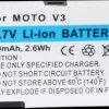 710 mAh, Li-Ion for MOTOROLA RAZR V3