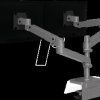 45-690-293 Ergotron LX Pro dual stacking arm, standard clamp, grey