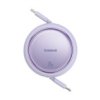 Kabel Baseus Free2pull Zwijany Usb-C / Lightning 20W 1M - Fioletowy