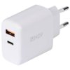 LINDY 73424 USB Charger 30W 1x USB-A 1x USB-C White Indoors