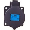 Gniazdo tablicowe 32A 3P 230V /70x70/ czarne IP44 323-6x
