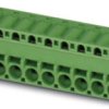 Socket header, 3 pole, pitch 5.08 mm, straight, green, 1975273