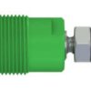 Gniazdo bananowe Żeński Połączenie lutowane typ Gniazdo bananowe Zielony 32A Staubli rozmiar 4 mm