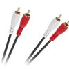 Kabel 2 x RCA - 2 x RCA 1,5m czarny 4mm