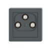 Deco Gniazdo Multimedialne 3F Data (Vectra) Grafitowy Mat 28Dgmv
