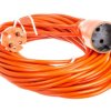 Przedłużacz ogrodowy 1-gniazdo b/u 10A 20m /OMY 2x1/ pomarańczowy PS-160