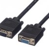 Kabel VGA złącze A Męskie złącze B Żeńskie długość 3m Czarny Roline